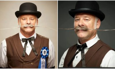 split image of paul slosar with a ribbon a top hat and his english moustache tcm25 743542.jpeg